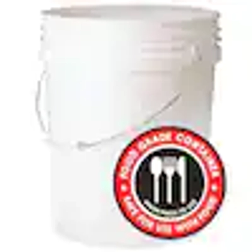 5 gal. 70mil Food Safe Bucket White