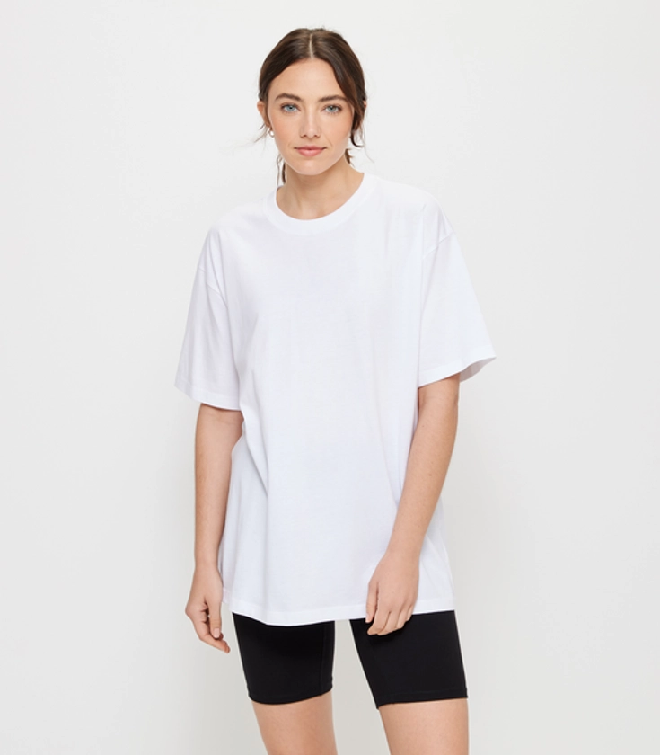 Active Oversized Jersey T-Shirt - White