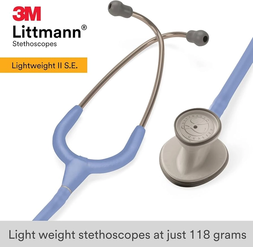 Amazon.com: 3M Littmann Lightweight II S.E. Stethoscope 2454, 28" Ceil Blue Tube : Industrial & Scientific