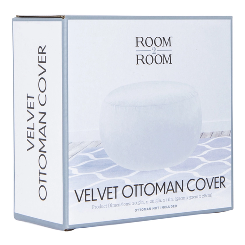 Velvet Ottoman Cover