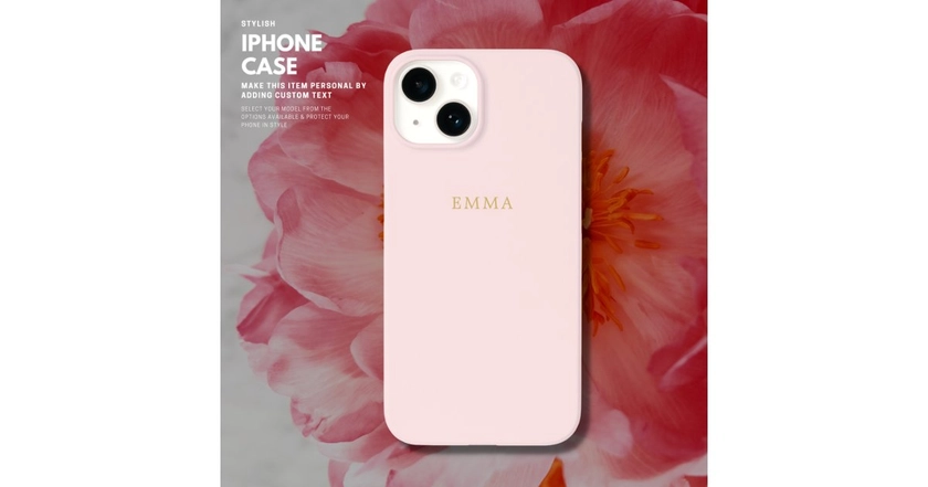 Funda De Case-Mate Para iPhone Moda simple minimalista Rubor Monograma dorado ros | Zazzle.com