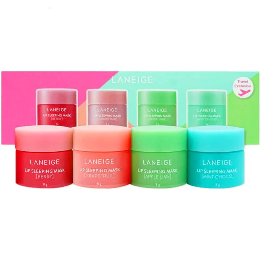 LANEIGE mini komplekts lūpu ādai Lip Sleeping Mask Mini Kit 4x8gr. | YOKO.LV