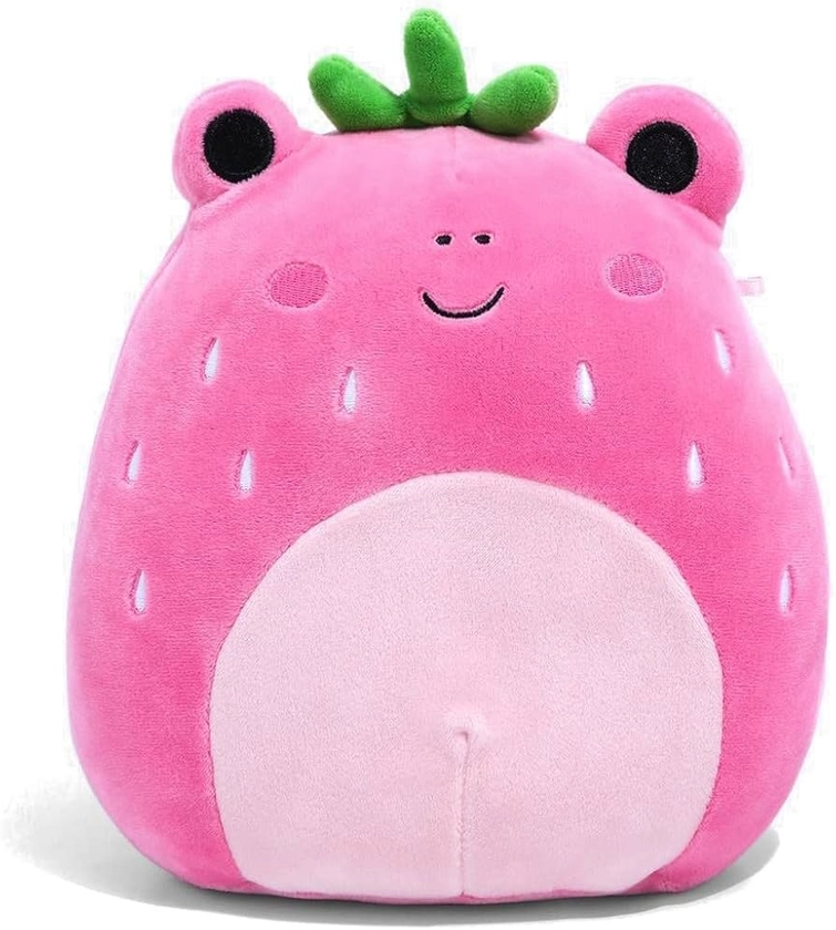 Squishmallow Official Kellytoy Food Squad Plush Toys Soft Plush Animal (Adabelle Strawberry Frog, 8 Inch)