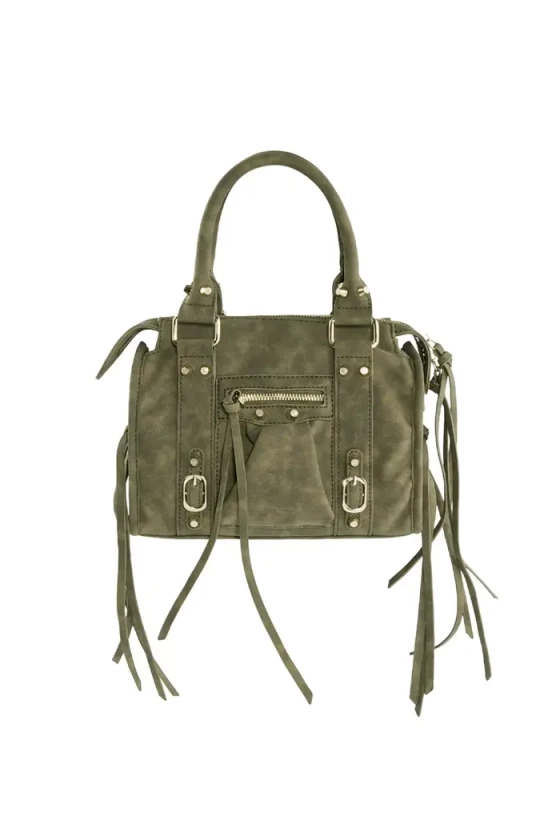 CITY bag small suède green