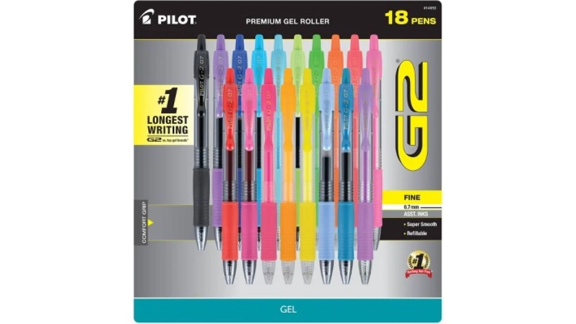 G2 Fine Point Assorted 0.02" Gel Pens (18 ct)