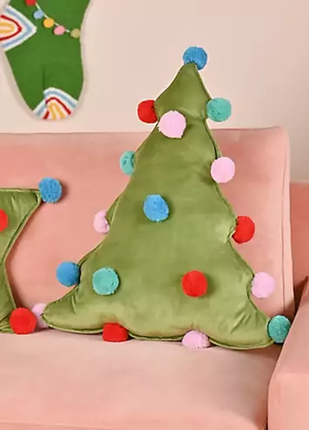 The Seasonal Gift Co. Christmas Tree Cushion | Freemans