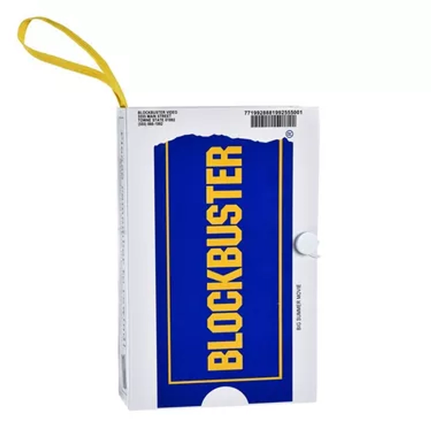 Blockbuster Video Case Faux Leather & Plastic Wristlet, 5in x 7.75in