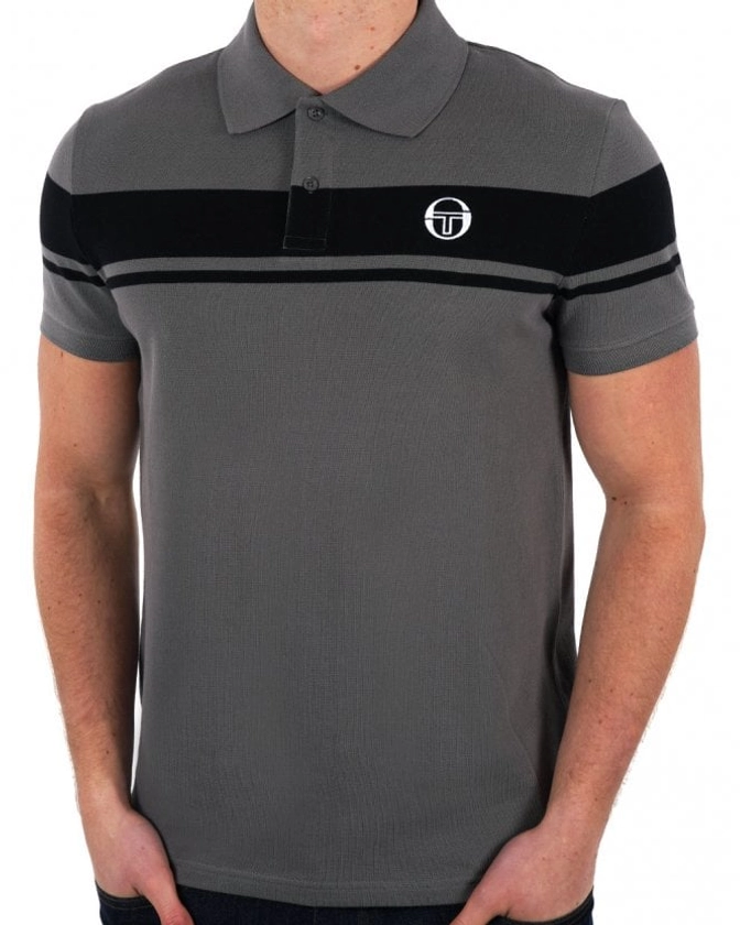 Sergio Tacchini Young Line Polo Shirt Charcoal / Black