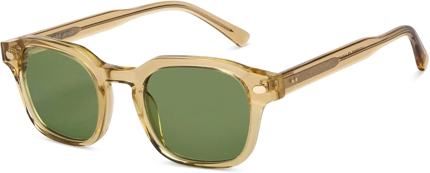 Buy John Jacobs | Gold Transparent Green Square | 100% UV Protected Sunglasses | For Men and Women | Narrow | JJ S13082S at Amazon.in