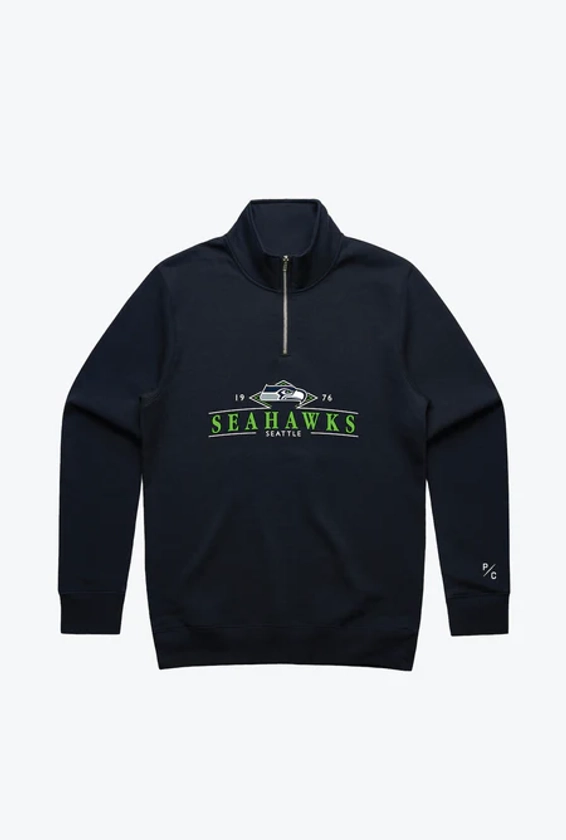 Seattle Seahawks Quarter Zip - Navy