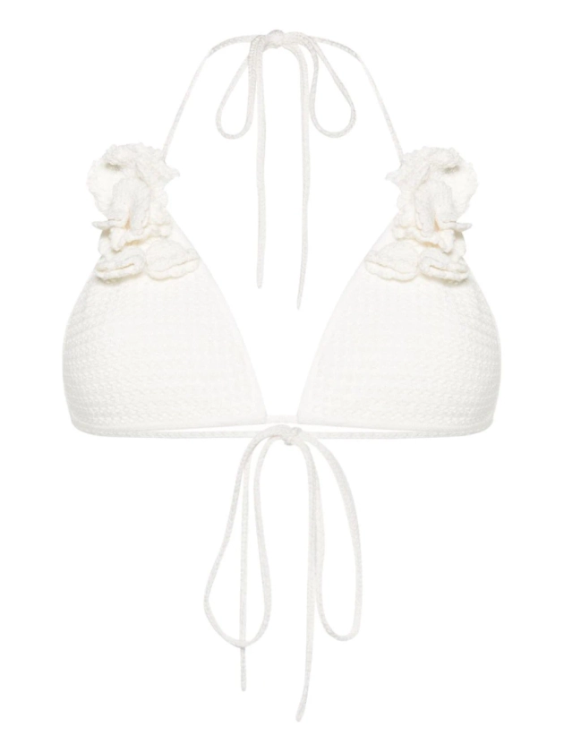 Self-Portrait crochet-knit Bikini Bottoms - Farfetch