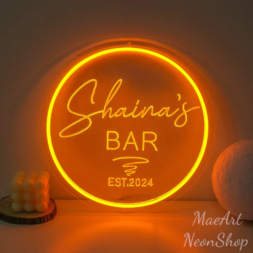 Custom Bar Neon Light | Cocktail | Led Light Personalized Gifts | Home Bar Party Decor | Beer Signs | Champagne beer LED Decor Club Signage