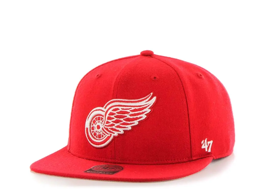 47Brand Detroit Red Wings Sure Shot Captain Snapback Cap