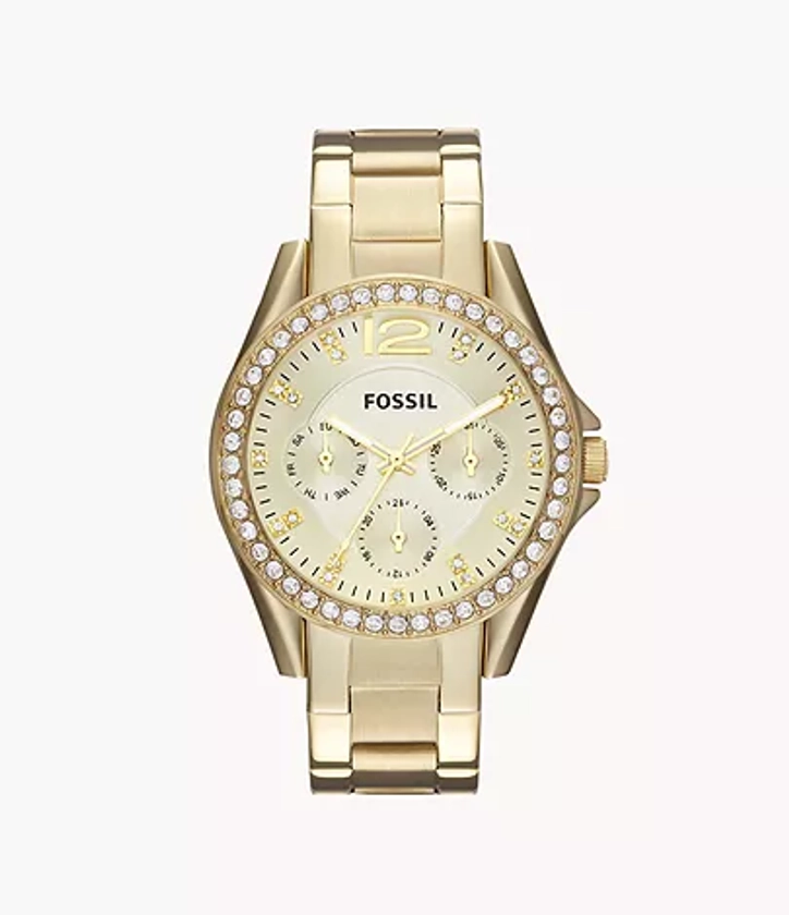 Riley Multifunction Gold-Tone Stainless Steel Watch