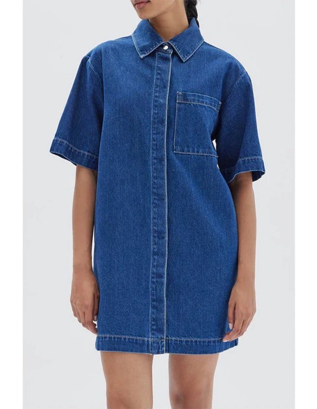 Denim Mini Shirt Dress