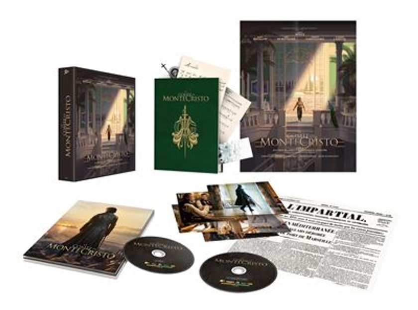 Coffret Le Comte de Monte Cristo Édition Collector Limitée Blu-ray 4K Ultra HD : Illustré par un visuel inédit de Laurent Durieux, Inclus Blu-ray, un livret et un poster