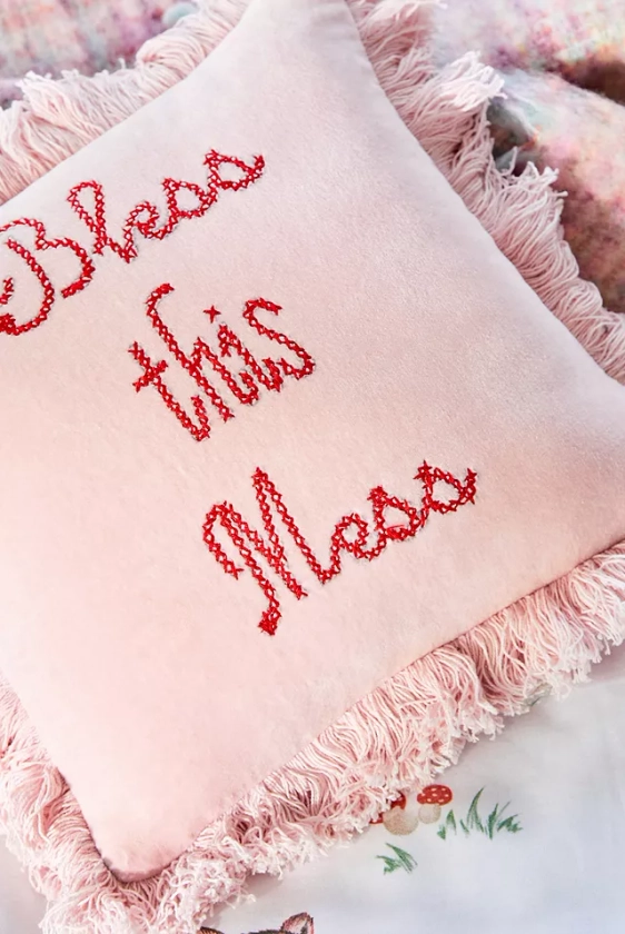 Bless This Mess Mini Cushion