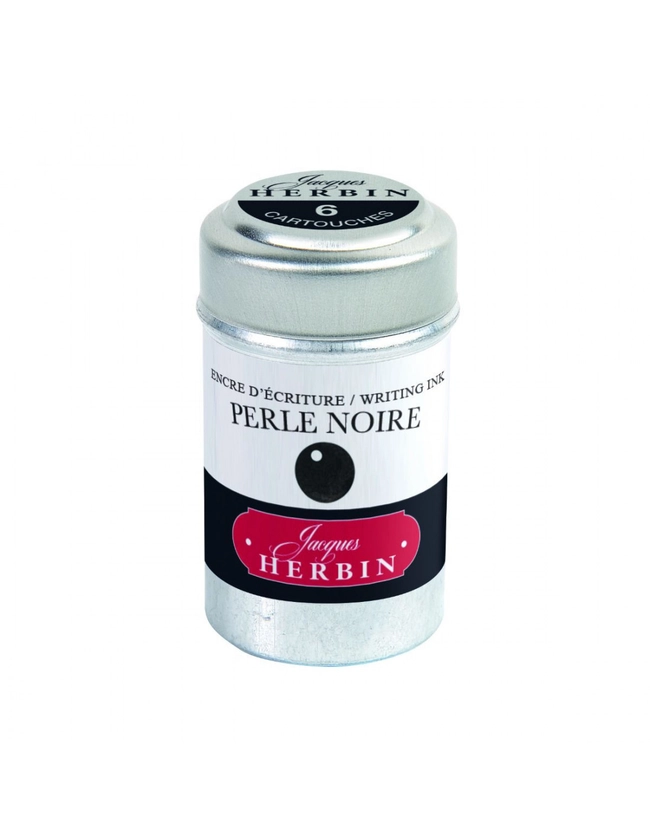 Encre Jacques Herbin - Perle Noire - Boite 6 cartouches