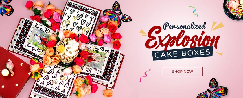 Birthday Cake Explosion Box with Candy Kaboom Delivery Nationwide | SendaCake.com