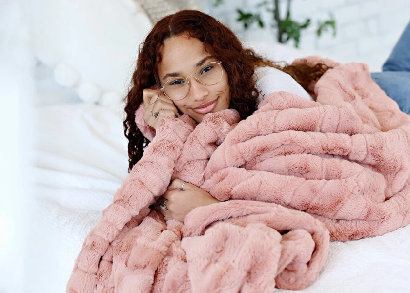 Premium Sorbet Coral Haze Blanket