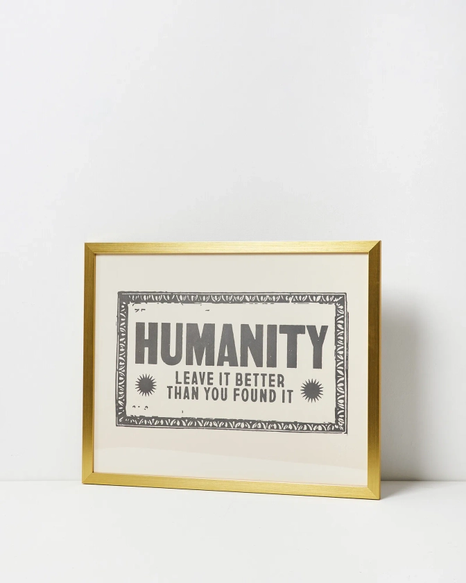 Humanity Framed Wall Art | Oliver Bonas