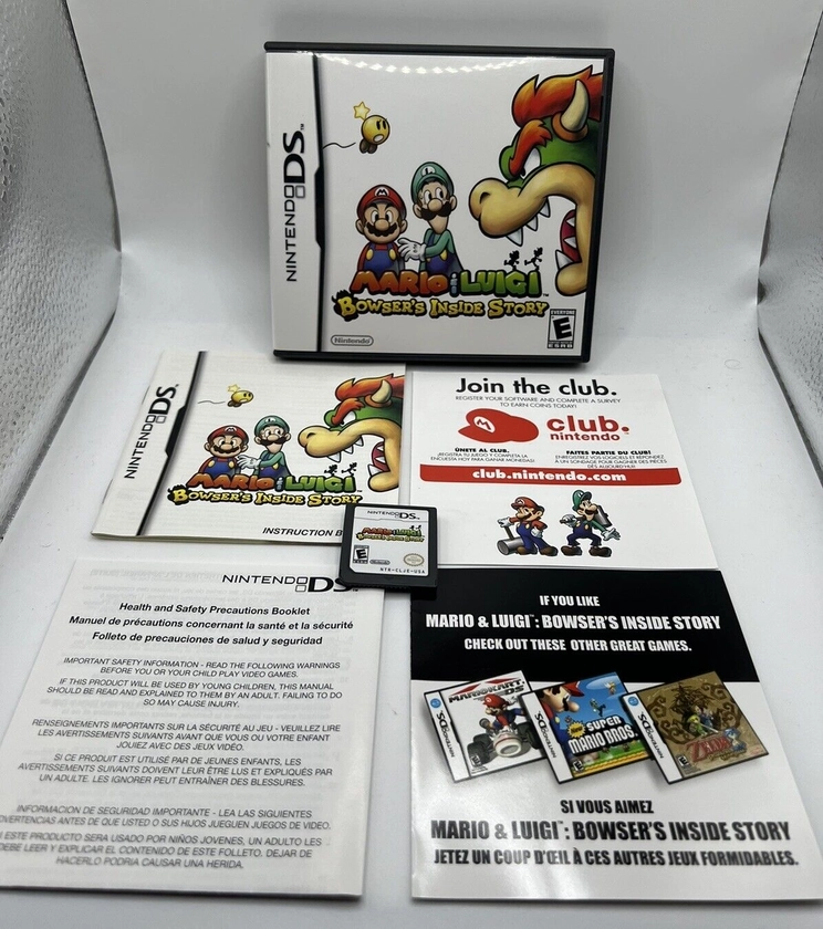 Mario & Luigi - Bowser's Inside Story (Nintendo DS, 2009) - Complete CIB