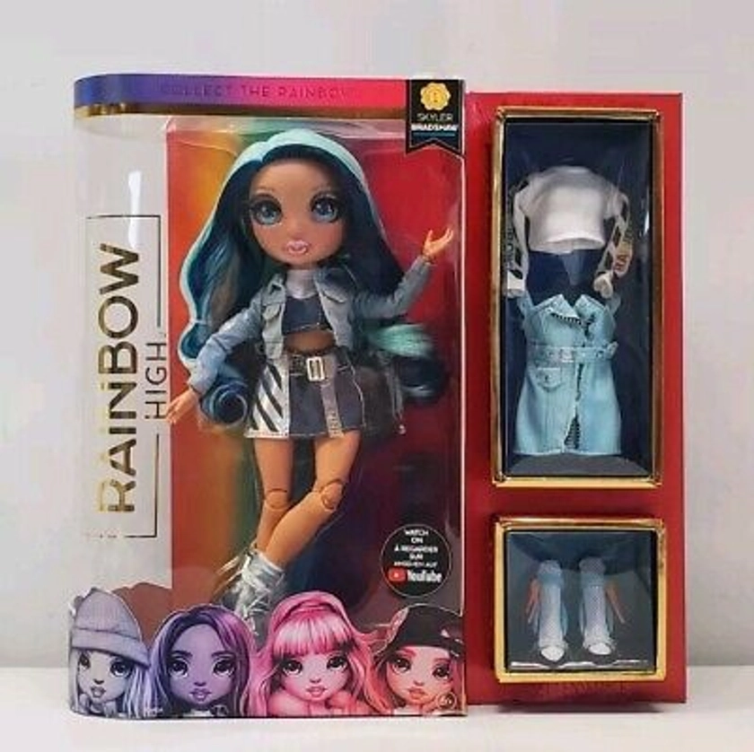 Rainbow High Skyler Bradshaw Blue Fashion Doll With 2 Outfits Series 1 New