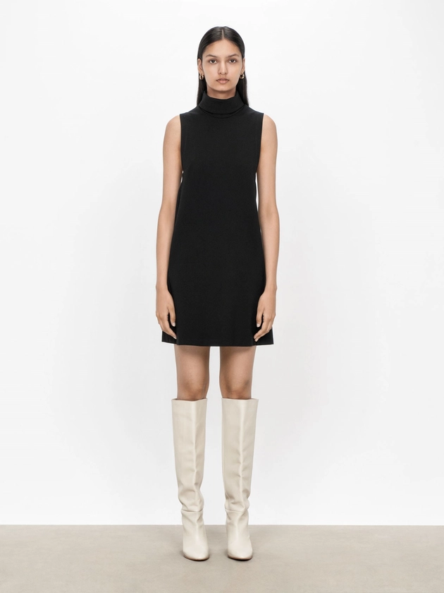 Double Knit Turtleneck Dress | Buy Dresses Online - Veronika Maine