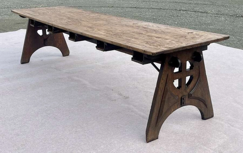 Dining Table In Oak And Fir, 1930s | Vinterior