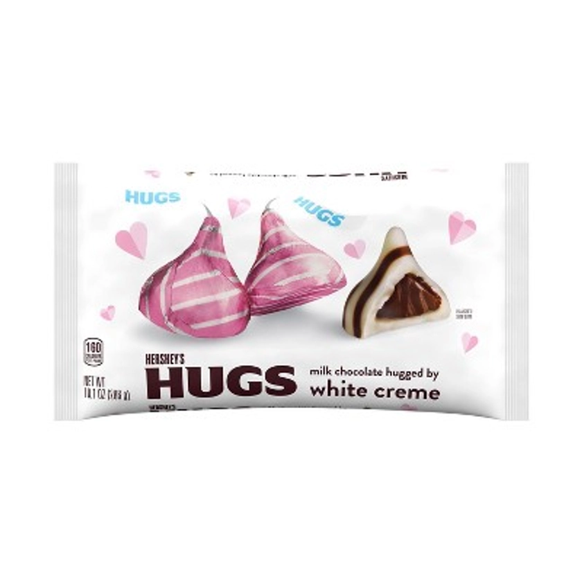 Hershey's Hugs Kisses Valentine's Day Milk Chocolate & White Crème Candy - 10.1oz