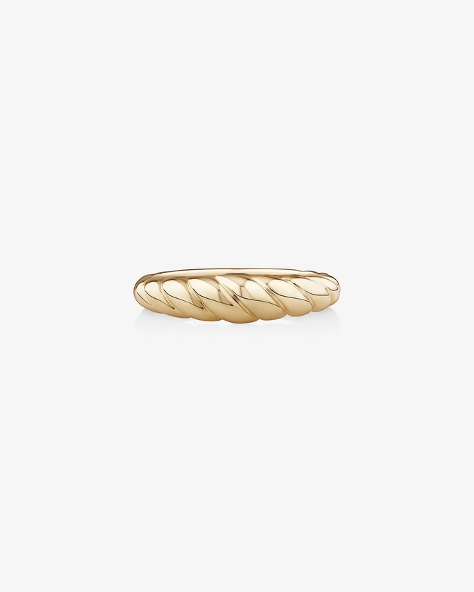 Narrow Croissant Ring in 10kt Yellow Gold