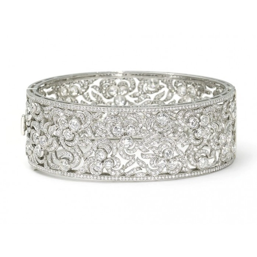 Diamond Platinum Bangle