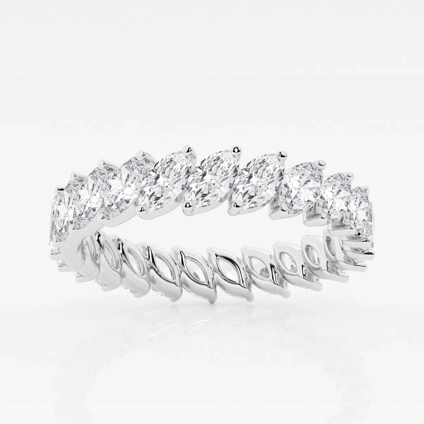 2 ctw Marquise Lab Grown Diamond Eternity Band - 4.2mm Width - Grownbrilliance