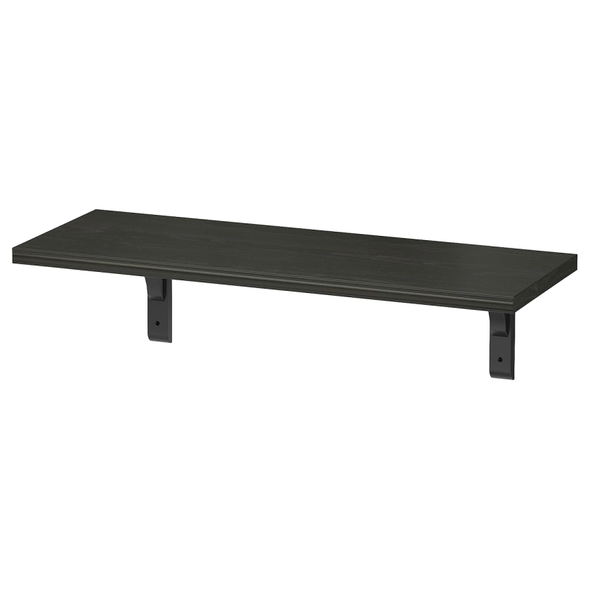 BERGSHULT / RAMSHULT wall shelf, brown-black, 80x30 cm - IKEA