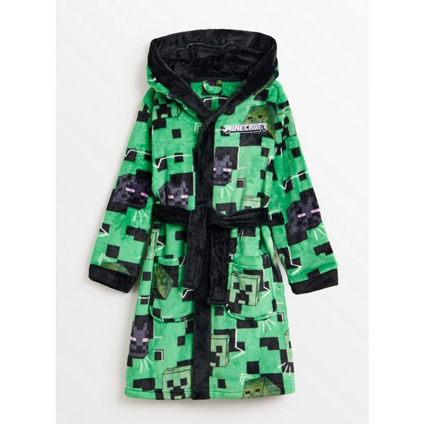 Buy Minecraft Green Hooded Dressing Gown 5-6 years | Pyjamas | Tu