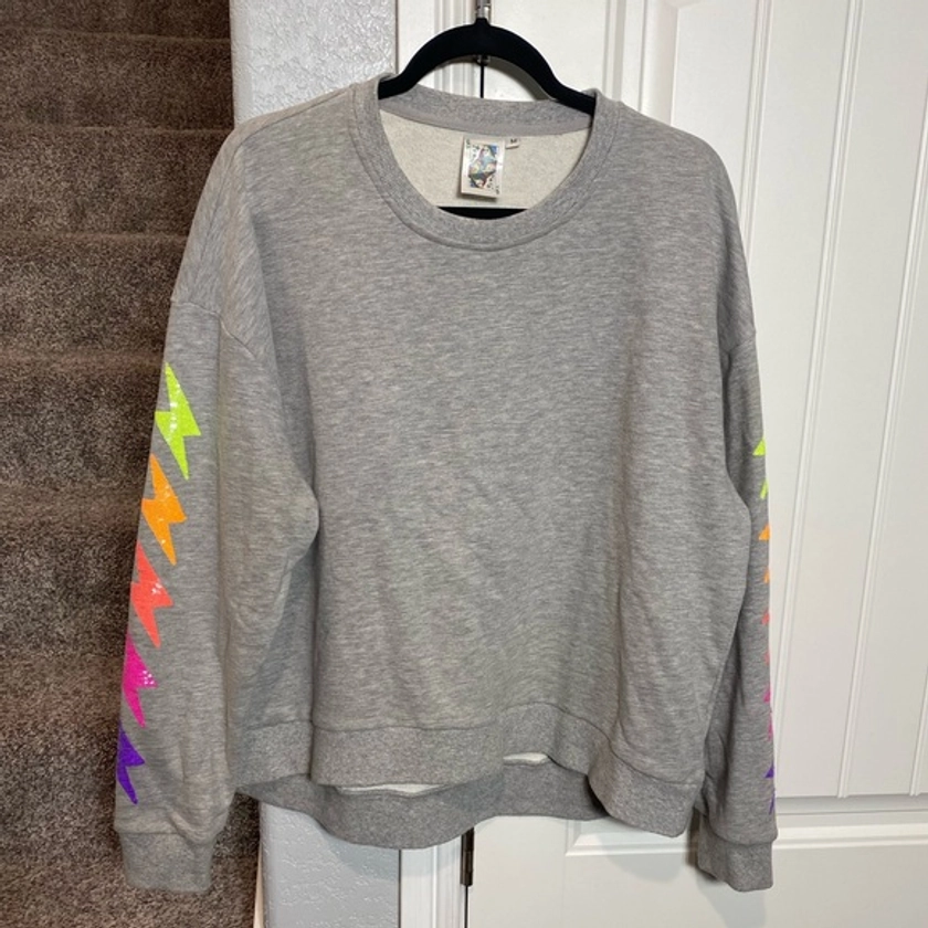 Queen of sparkles Sequin Lightening Bolt Sweatshirt