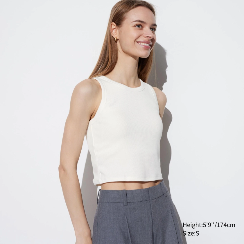 Ribbed Cropped Sleeveless Bra Top | UNIQLO US