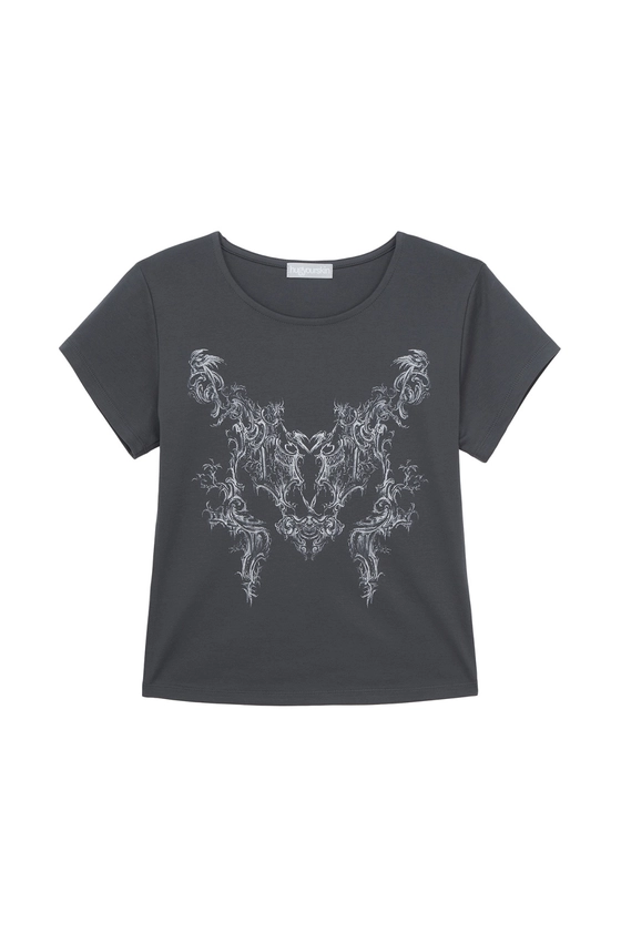 rococo T shirts HS ver (charcoal) - hug your skin