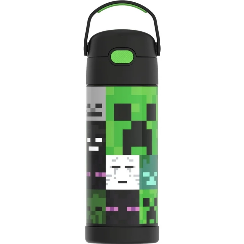 Thermos Stainless Steel Funtainer Water Bottle with Straw, Minecraft, 14 Fluid Ounces - Walmart.com