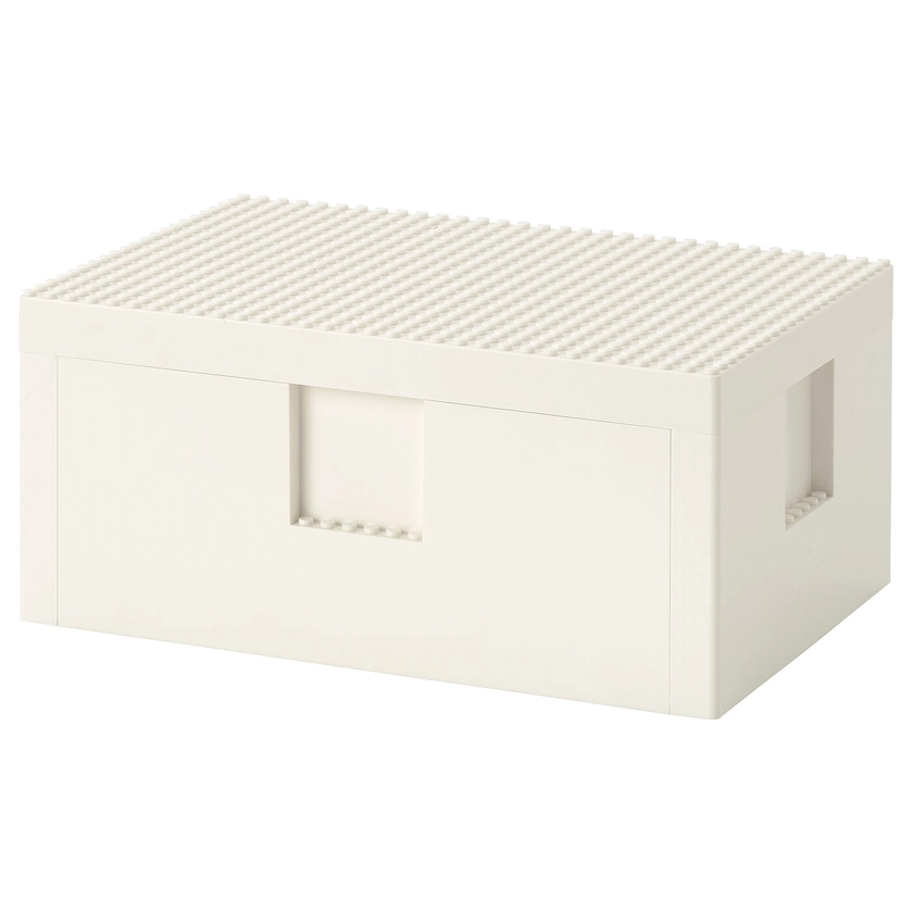 BYGGLEK LEGO® scatola con coperchio - bianco 26x18x12 cm