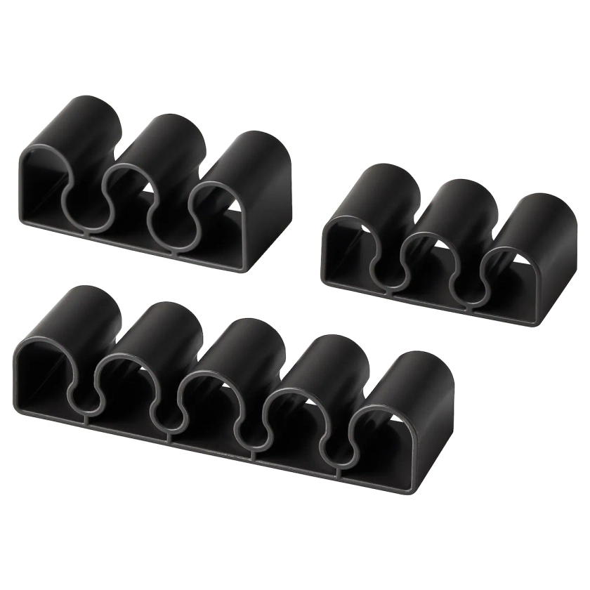 KALKSTUFF Cable holder, set of 3 - dark grey