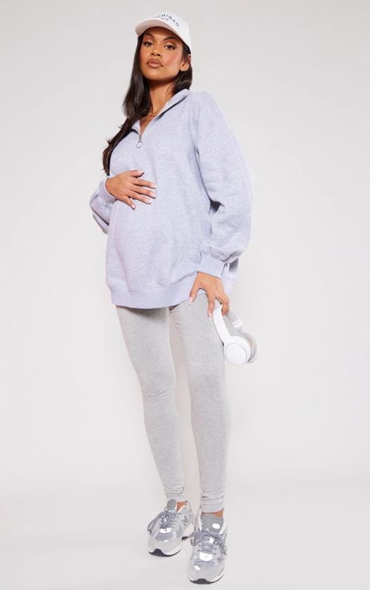 Maternity Grey Marl Leggings | Maternity