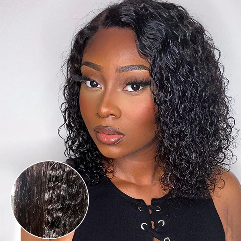 Trendy Short Curly Lace Glueless Side Part Wig