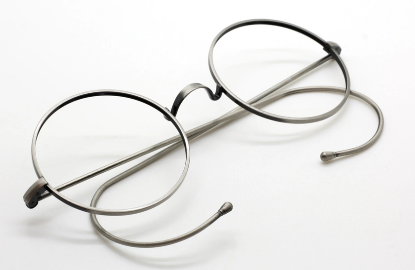 Antique Silver Savile Row Style True Round Eyewear By Beuren With Saddle Bridge And Curlsides In Eye Sizes 36mm-50mm