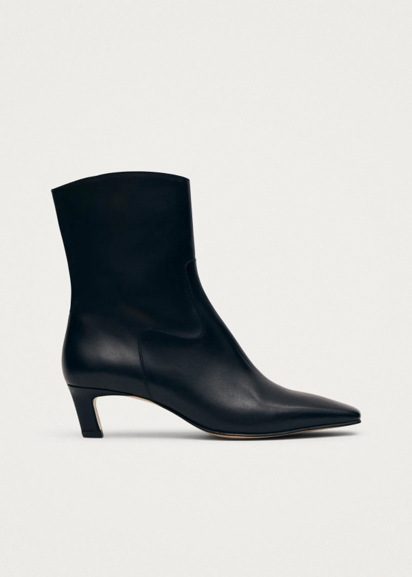 Nash - Black Heeled Ankle Boots | ALOHAS