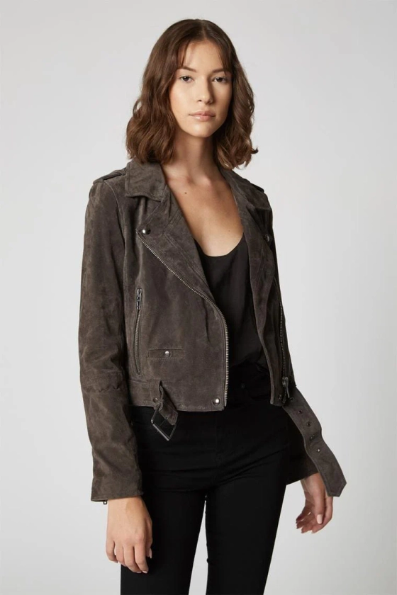 Cloud Grey Moto Jacket