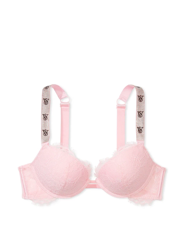 Acheter Soutien-gorge push-up en dentelle à bretelles brillantes – Commander des soutiens-gorge en ligne 5000000022 – Victoria's Secret 