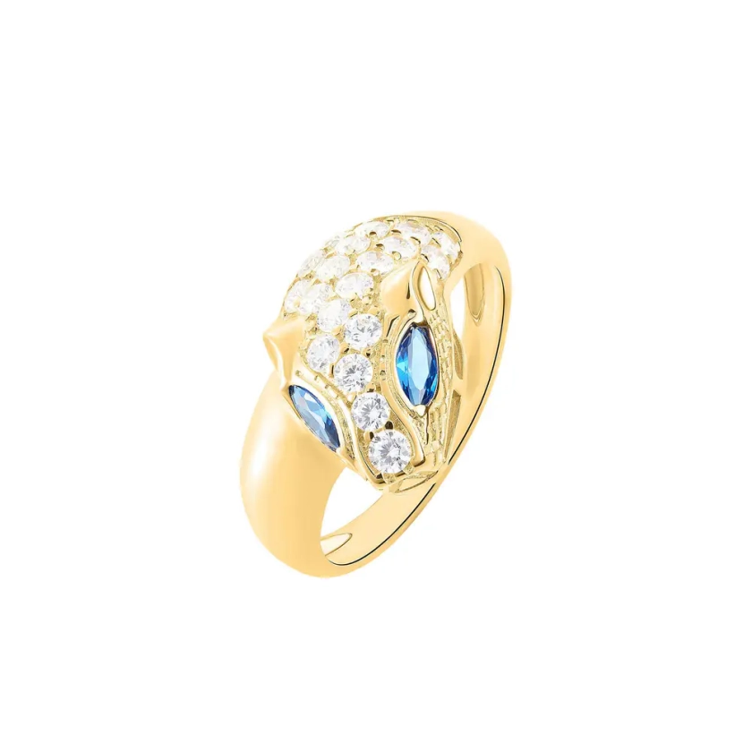 Bague Femme Cleor Or 750/1000 Oxyde AAA Z0043504 - Cleor