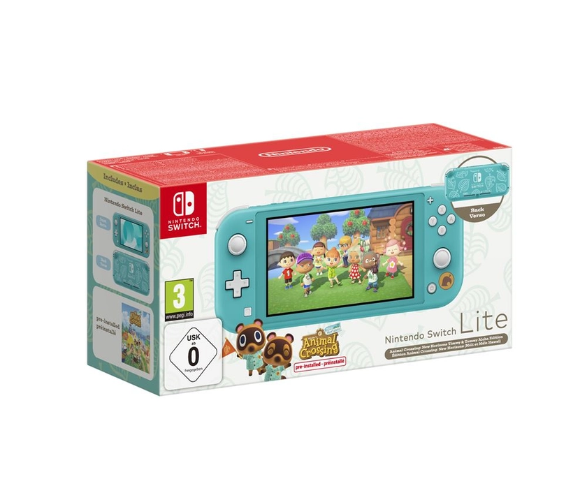 Pack console Nintendo Switch Lite edition limitee (Meli & Melo Hawai) + Animal Crossing New Horizons