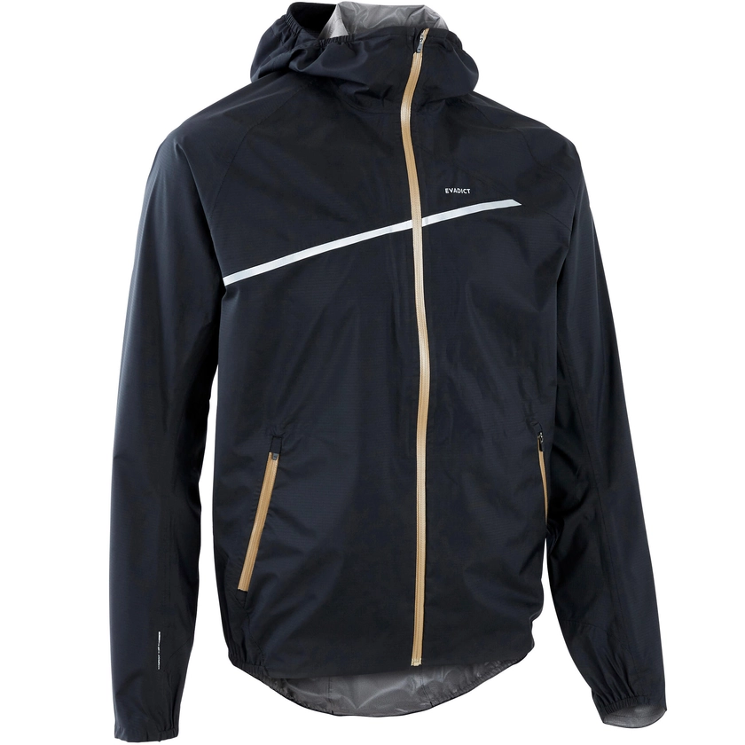 Veste imperméable de running & trail running Homme - KIPRUN Run 500 Rain Noire